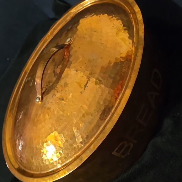 Hammered-Copper Bread Box, Retail $189.95 + Brass&Copper Cleaning Kit $7.99 - Picture 6 of 13